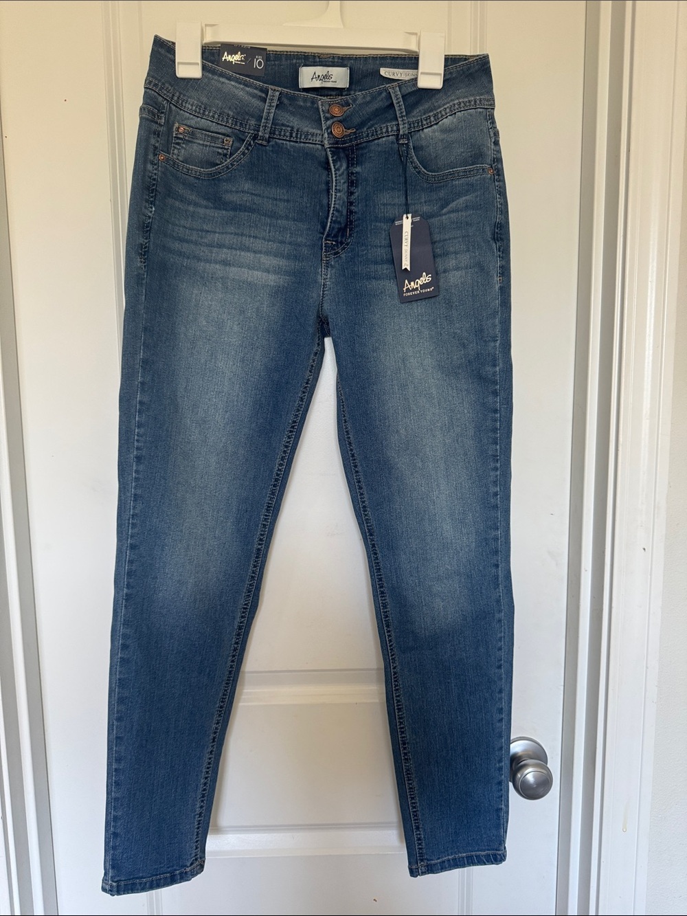 Angels Medium Wash Skinny Jeans - Blue